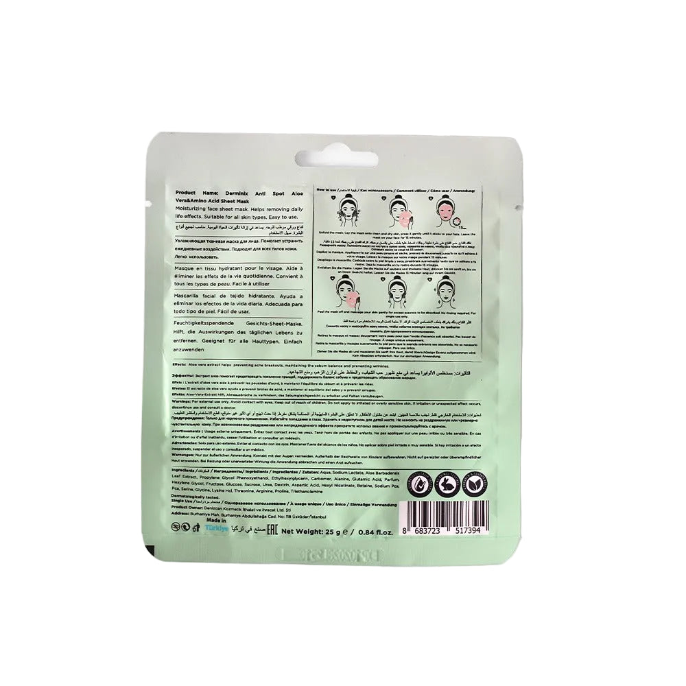 DerminiX Anti Spot Aloe Vera & Amino Acid Sheet Mask