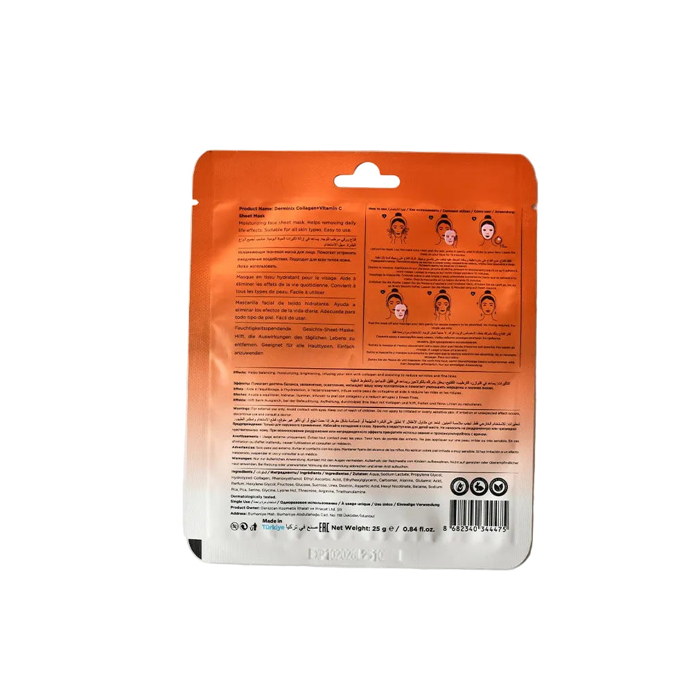 DerminiX Collagen + Vitamin C Sheet Mask