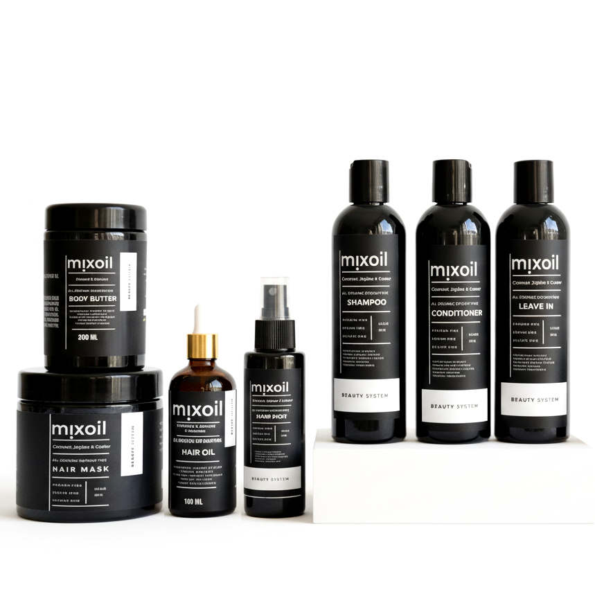 MixOil Castor Care Bundle - Castor, Coconut & Jojoba Oil Blend - Complete Hair & Body Care Routine