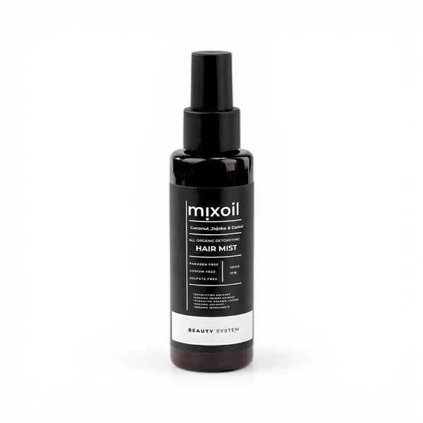 بخاخ شعر بخلاصة زيت الخروع من MixOil - مزيج زيوت الخروع وجوز الهند والجوجوبا - عطر شعر خفيف