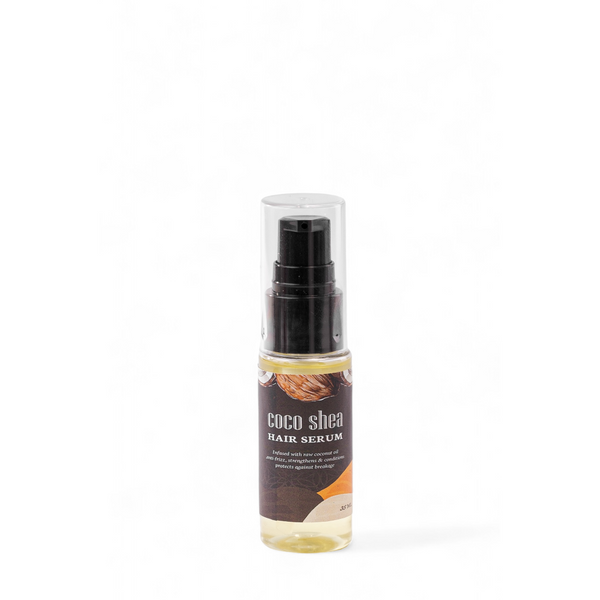 Coco Shea Hair Serum - Blended Coconut Oil & Shea Butter - For Normal , Frizzy, Dry & Damaged Hair